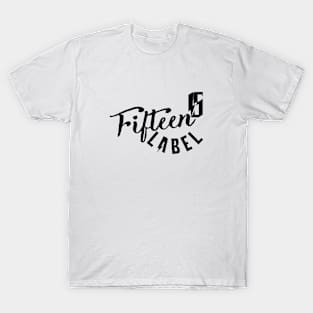 Fifteen Label Horizontal Black T-Shirt